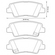 572629B BENDIX Комплект тормозных колодок, дисковый тормоз