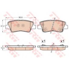 GDB3537 TRW Комплект тормозных колодок, дисковый тормоз