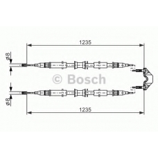 1 987 477 869 BOSCH Трос, стояночная тормозная система