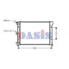 040190N AKS DASIS Радиатор, охлаждение двигателя