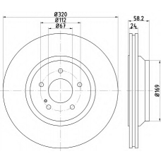 8DD 355 113-991 HELLA Тормозной диск