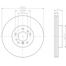 8DD 355 122-012 HELLA PAGID Тормозной диск