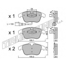 691.1 TRUSTING Комплект тормозных колодок, дисковый тормоз