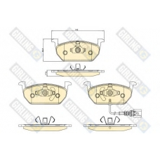 6120802 GIRLING Комплект тормозных колодок, дисковый тормоз
