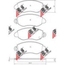 37294 ABS Комплект тормозных колодок, дисковый тормоз