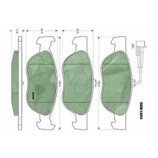 GDB1290 TRW Комплект тормозных колодок, дисковый тормоз