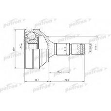 PCV1446 PATRON Шарнирный комплект, приводной вал
