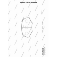 M360A43 NPS Комплект тормозных колодок, дисковый тормоз