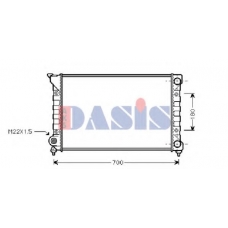 040690N AKS DASIS Радиатор, охлаждение двигателя