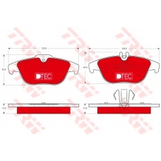 GDB1738DTE TRW Комплект тормозных колодок, дисковый тормоз