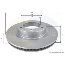 ADC2505V COMLINE Тормозной диск