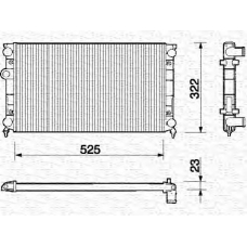 350213213000 MAGNETI MARELLI Радиатор, охлаждение двигателя
