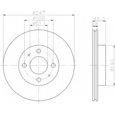 8DD 355 105-931 HELLA Тормозной диск