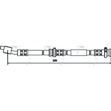 HOS3315 APEC Тормозной шланг