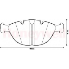 571993B BENDIX Комплект тормозных колодок, дисковый тормоз