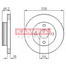 103826 KAMOKA Тормозной диск