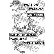 PGAB-407B FEBEST Подвеска, рычаг независимой подвески колеса
