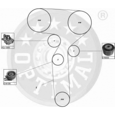 SK-1411 OPTIMAL Комплект ремня грм