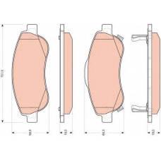 GDB3445 TRW Комплект тормозных колодок, дисковый тормоз