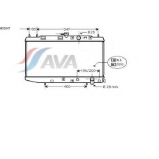 HD2047 AVA Радиатор, охлаждение двигателя