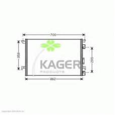 94-5268 KAGER Конденсатор, кондиционер