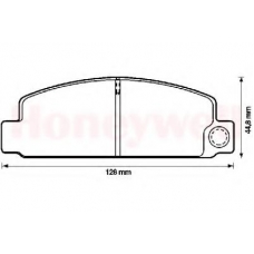 572296B BENDIX Комплект тормозных колодок, дисковый тормоз