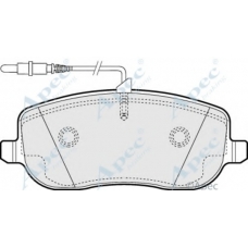 PAD1224 APEC Комплект тормозных колодок, дисковый тормоз