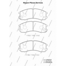 M360A31 NPS Комплект тормозных колодок, дисковый тормоз