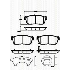 8110 69011 TRISCAN Комплект тормозных колодок, дисковый тормоз