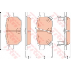 GDB3454 TRW Комплект тормозных колодок, дисковый тормоз