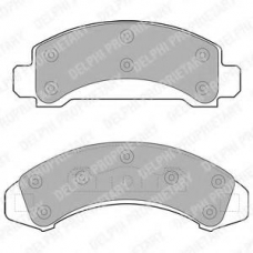 LP1666 DELPHI Комплект тормозных колодок, дисковый тормоз