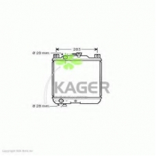 31-1050 KAGER Радиатор, охлаждение двигателя