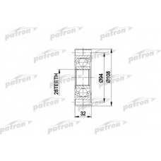 PCV3014 PATRON Шарнирный комплект, приводной вал