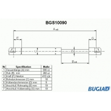 BGS10090 BUGIAD Газовая пружина, крышка багажник