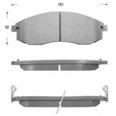 D1224 KAISHIN Комплект тормозных колодок, дисковый тормоз