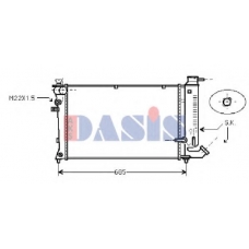 060009N AKS DASIS Радиатор, охлаждение двигателя
