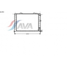 AL2052 AVA Радиатор, охлаждение двигателя