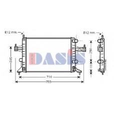 150011N AKS DASIS Радиатор, охлаждение двигателя