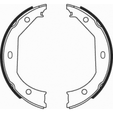 08090 KAWE Комплект тормозных колодок, стояночная тормозная с