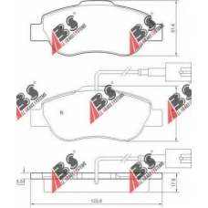 37594 ABS Комплект тормозных колодок, дисковый тормоз