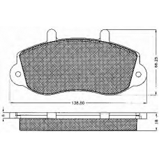 10619 BSF Комплект тормозных колодок, дисковый тормоз