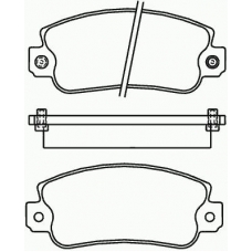 P 23 013 BREMBO Комплект тормозных колодок, дисковый тормоз