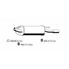 310246 ERNST Глушитель выхлопных газов конечный