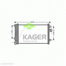 94-6139 KAGER Конденсатор, кондиционер
