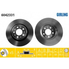 6042331 GIRLING Тормозной диск