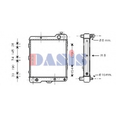 480590N AKS DASIS Радиатор, охлаждение двигателя
