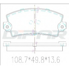 DFB1148 DITAS Комплект тормозных колодок, дисковый тормоз