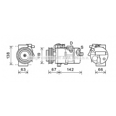KAK216 Prasco Компрессор, кондиционер