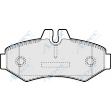 PAD1104 APEC Комплект тормозных колодок, дисковый тормоз