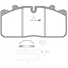 88087 KAWE Комплект тормозных колодок, дисковый тормоз